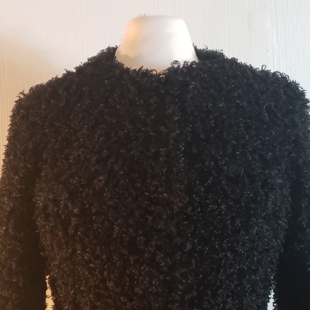 Ruby Rd black fake fur style jacket.